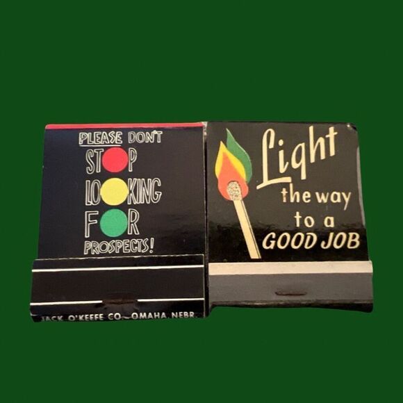 RARE Vintage Northwestern Bell Phone Co Hiring for Girls Matchbooks UNSTRUCK - Picture 2 of 2